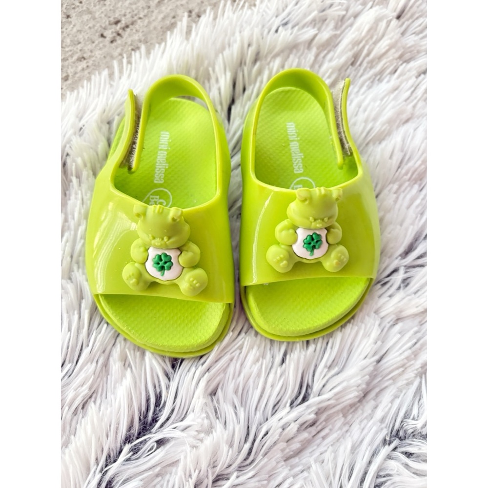 Mini‎ Melissa Green Carebear Collab Jelly Sandals Girls